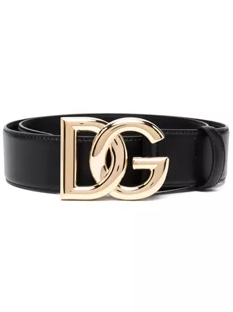 Dolce & Gabbana DG Logo Leather Belt - Farfetch