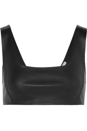 T by Alexander Wang- Stretch Leather Bra Top