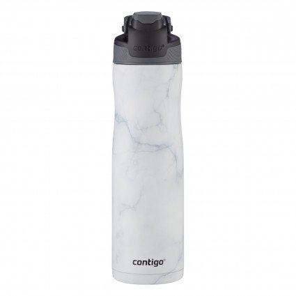 Couture AUTOSEAL Chill Vacuum-Insulated Stainless Steel Water Bottle, 24 oz., White Marble | Contigo®
