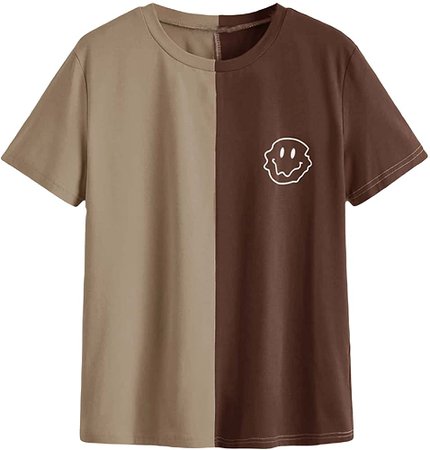 Brown and Beige smiley t-shirt