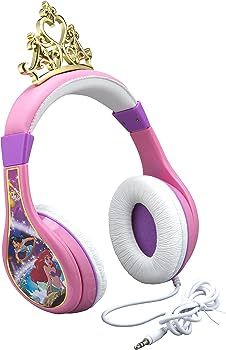 Amazon.com: Disney Princess Kids Headphones For Kids Adjustable Stereo Tangle-Free 3.5Mm Jack Wired Cord Over Ear Headset For Children Parental Volume Control Kid Friendly Safe (Frustration Free Packaging), DP-140.EXv6, Pink : Electronics