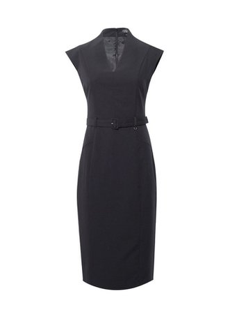 Black Tab Detail Dress | Dorothy Perkins