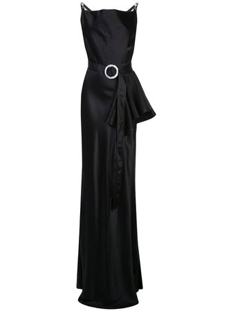 Black Ellery Dropped Strap Evening Gown | Farfetch.com
