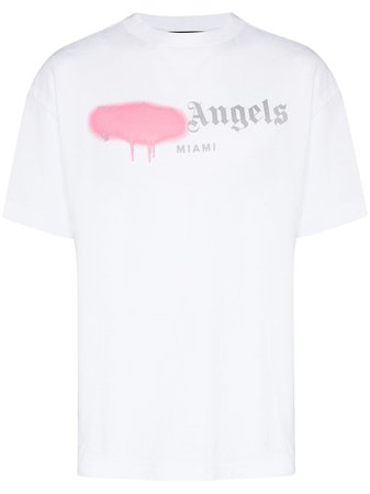 Palm Angels Miami Spray Logo T-shirt - Farfetch
