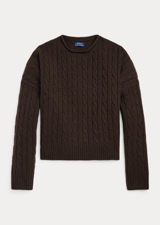 Cable-Knit Cropped Wool-Cashmere Jumper for Women | Ralph Lauren® IL