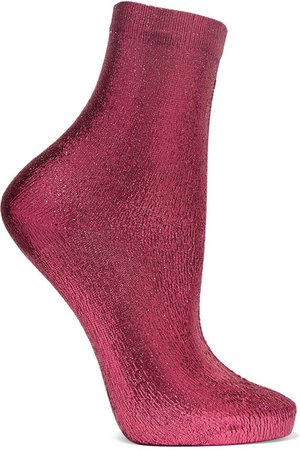 Maria La Rosa | Metallic coated silk-blend socks | NET-A-PORTER.COM