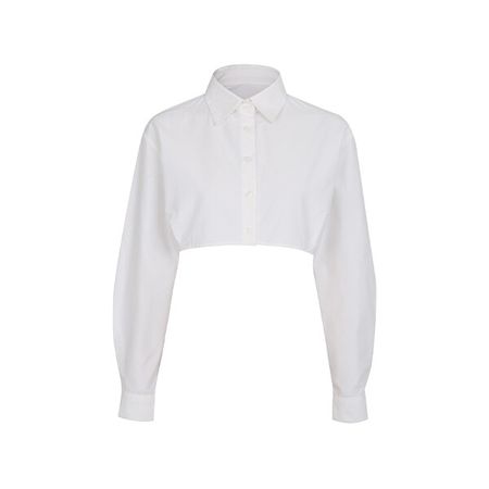 [L.e.e.y엘이이와이]Back-open Shirt White