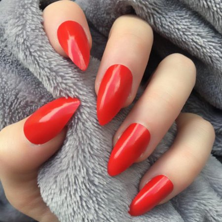 Hot Red Gloss Stiletto – Doobys Nails