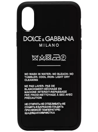 Dolce & Gabbana iPhone X Care Label Phone Case - Farfetch