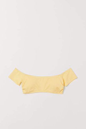 Off-the-shoulder Bikini Top - Yellow