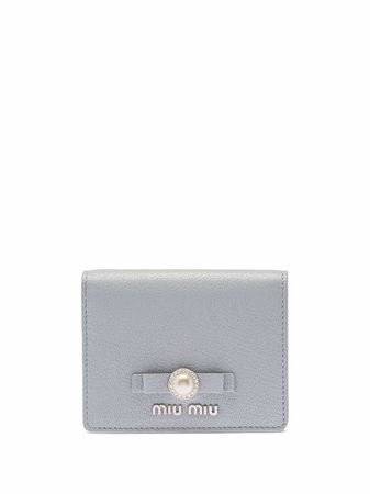 Shop Miu Miu small Madras leather wallet with Express Delivery - FARFETCH