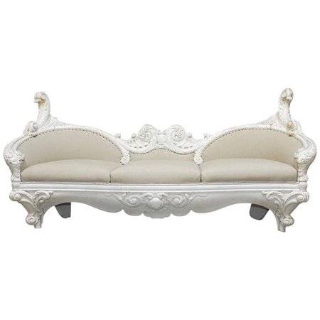 18th Century French Rococo Painted Sofa | Chairish