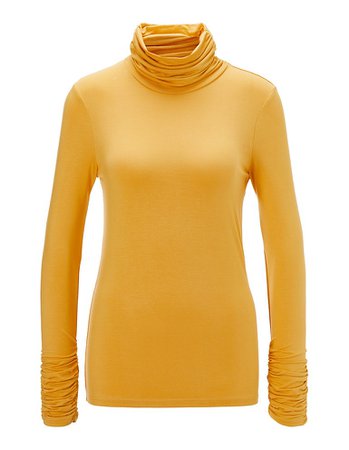 Roll-neck top, desert yellow, yellow | MADELEINE Fashion