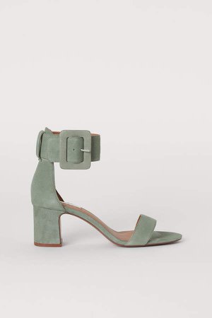 Suede Sandals - Green