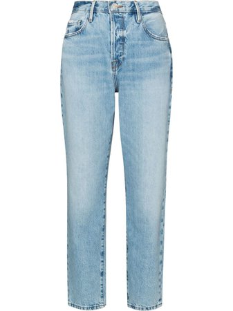 FRAME Le Original Cropped Ripped Jeans - Farfetch