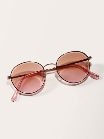 Round Frame Sunglasses With Case | SHEIN USA