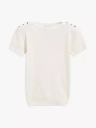 off white short sleeve Badiane t-shirt | agnès b.