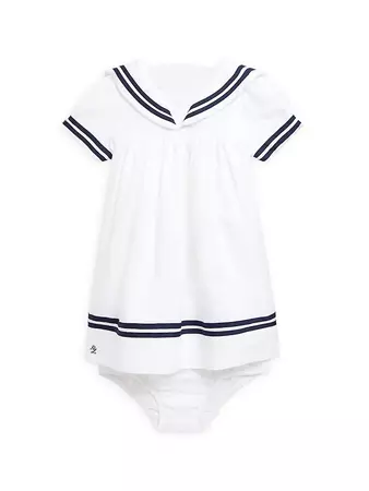 Shop Polo Ralph Lauren Baby Girl's Nautical Linen Dress | Saks Fifth Avenue