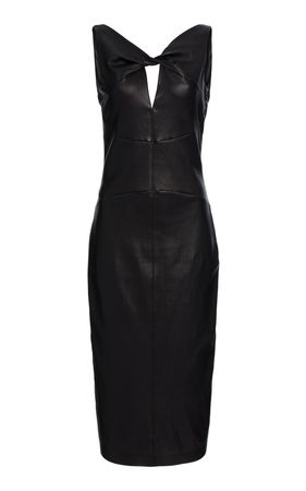 Twisted Leather Midi Dress By Givenchy | Moda Operandi