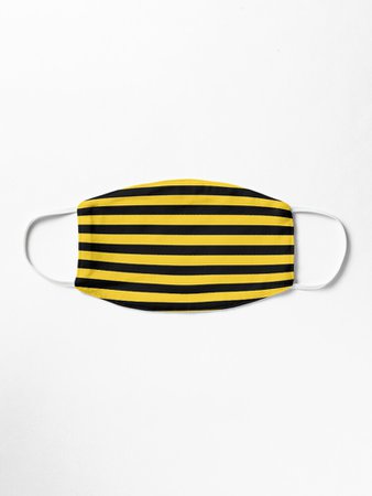 "Yellow and Black Honey Bee Stripes" Mask by podartist | Redbubble