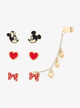 Disney Mickey Mouse Minnie Mouse Love Earring Set