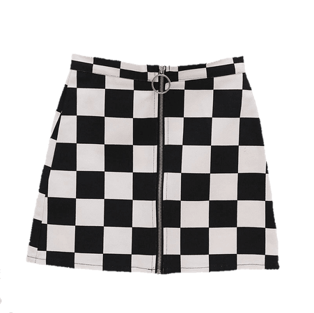 checkered skirt
