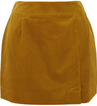 Alex Cotton-corduroy Mini Skirt - Saffron