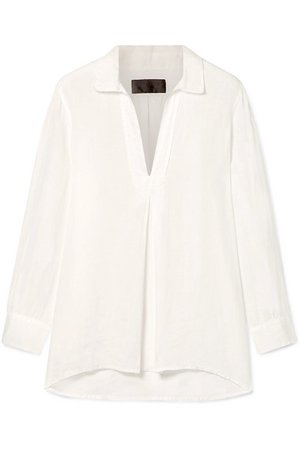 Nili Lotan | Emma linen blouse | NET-A-PORTER.COM