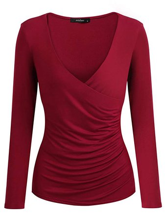 Wrap-Shirt (Burgundy-Red)