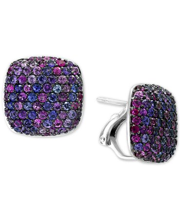 EFFY® Sterling Silver Purple Sapphire Stud Earrings