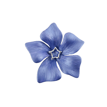 Periwinkle Blue Flower Brooch