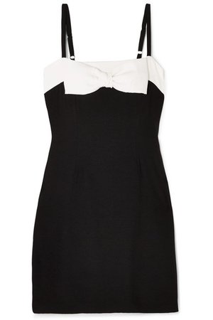 STAUD | Vertigo bow-embellished cotton mini dress | NET-A-PORTER.COM