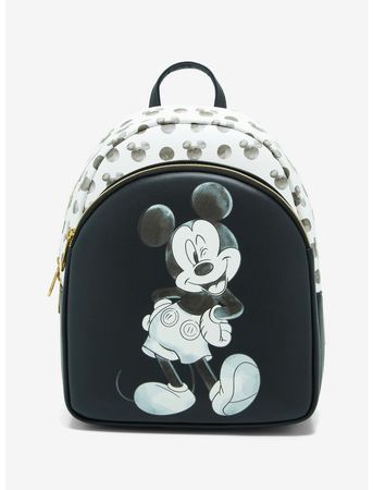 Loungefly Disney Mickey Mouse Black & White Icon Mini Backpack | Hot Topic