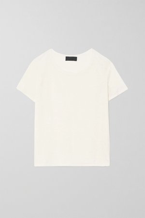 Ivory Kimberly linen T-shirt | Nili Lotan | NET-A-PORTER