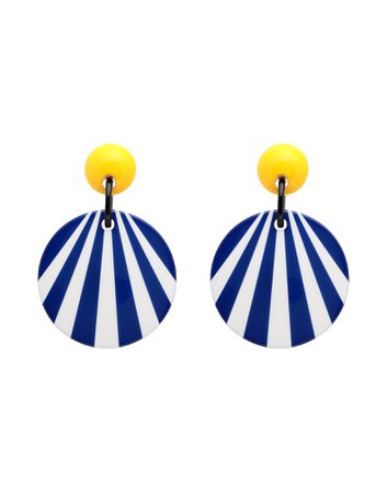 Bagni Luisa Conchiglia Earrings Blue On Yellow - Earrings - Women Bagni Luisa Earrings online on YOOX United States - 50245517HM