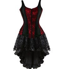 Black and red lace dress