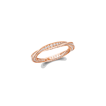 Diamond Pavé Ring, Rose Gold | Spiral Jewellery | Graff