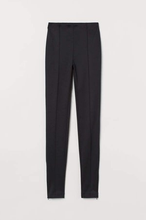 Leggings with Creases - Black
