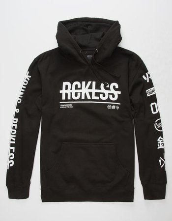 YOUNG & RECKLESS Cross Out Mens Hoodie - BLACK - 329068100 | Tillys