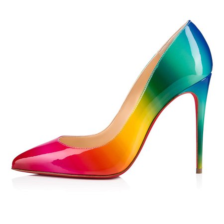 Pigalle Follies 100 Multi Patent Rainbow - Women Shoes - Christian Louboutin