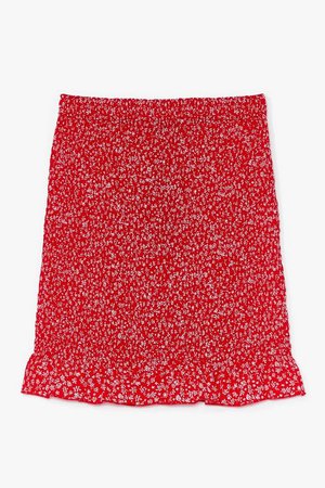 Take a Stalk Floral Shirred Mini Skirt | Nasty Gal