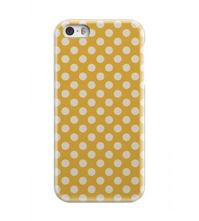 yellow polka dot spotty phone case