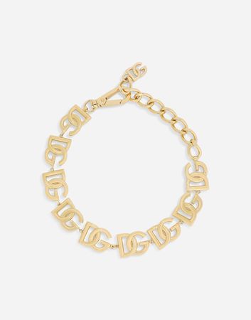 Choker with multiple DG logos in Gold for | Dolce&Gabbana® US