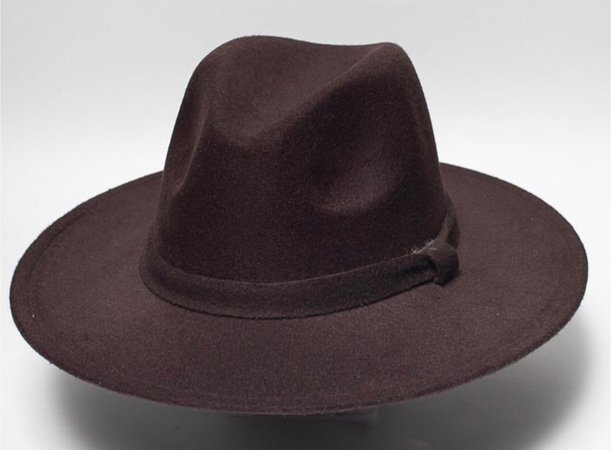 brown hat