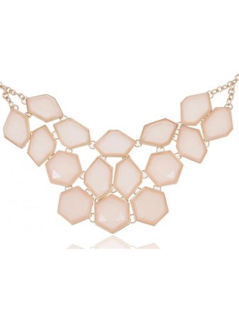 Alilang Golden Tone Peach Colored Pendants Chunky Multilayer Bib Chain Fashion Necklace [N0964] - $16.88 : Alilang, Fashion Costume Jewelry & Accessories Store