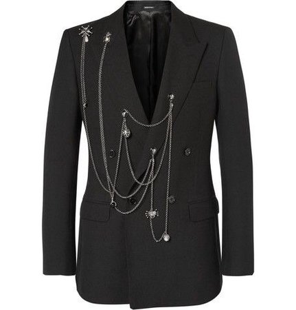 black blazer with chains