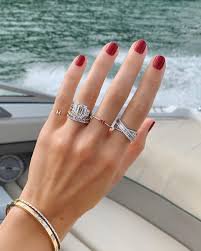wearing multiple diamond rings - Google Search