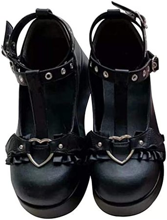 Amazon.com: Gerulata Women's Lolita Shoes Mall Goth Mary Janes Platform Shoes Ankle Strap Cosplay Gothic Pumps Shoes : Clothing, Shoes & Jewelry