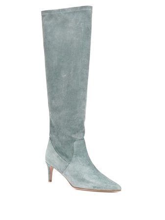 Blue Red Valentino Red(V) Pointed Toe Boots | Farfetch.com