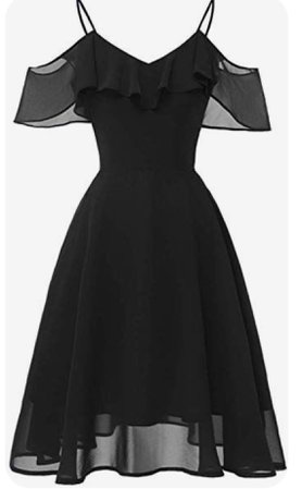 black flowy dress